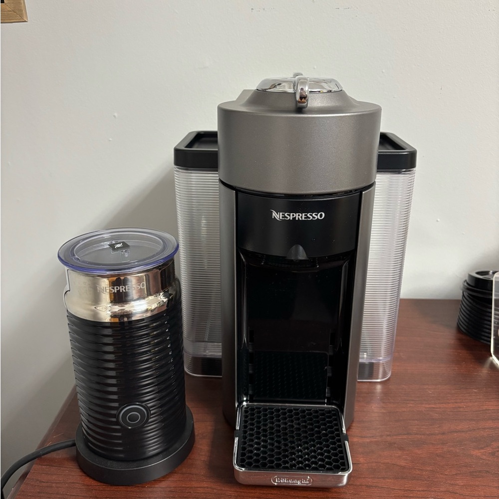 Nespresso Coffee Machine with Milk Frother - Black and Silver